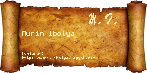 Murin Ibolya névjegykártya